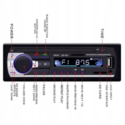 RADIO 1DIN BLUETOOTH USB SD AUX MP3