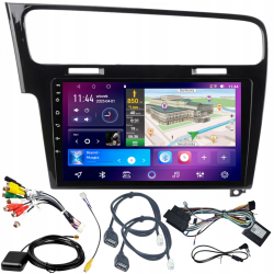 VW GOLF VII 2012-2019 ANDROID GPS USB WIFI BLUETOOTH CARPLAY ANDROID AUTO 6GB 128GB Q9 IPS CZARNY POŁYSK