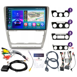 SKODA OCTAVIA II 2004-2013 ANDROID GPS USB WIFI BLUETOOTH CARPLAY ANDROID AUTO 2GB 64GB Q8 IPS SREBRNY