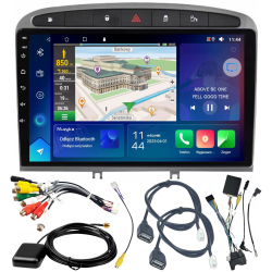 PEUGEOT 308 408 ANDROID GPS USB WIFI BLUETOOTH CARPLAY ANDROID AUTO 2GB 64GB Q8 KOLOR SZARY IPS