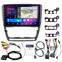 SKODA OCTAVIA II 2004-2013 ANDROID GPS USB WIFI BLUETOOTH CARPLAY ANDROID AUTO 6GB 128GB Q9 IPS CZARNY MAT