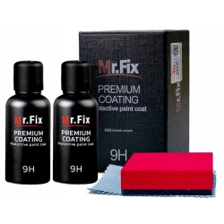 POWŁOKA CERAMICZNA LAKIER 9H MR FIX 2x 30 ML CERAMIKA + GĄBKA + RĘCZNIK