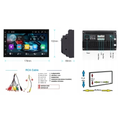 RADIO GPS ANDROID FIAT DUCATO 2006-2010r 6GB 128GB CARPLAY WIFI MODEM SIM