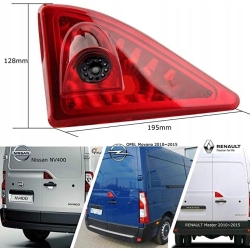 MONITOR KAMERA COFANIA W LAMPIE NISSAN NV 2010-2016 SZEROKOKĄTNA