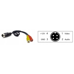 ADAPTER ZŁĄCZA KAMERY 4 PIN RCA CINCH ŁĄCZNIK