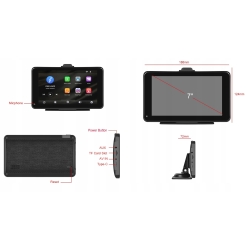 BEZPRZEWODOWY ANDROID AUTO CARPLAY MONITOR NAWIGACJA 7 CALI BLUETOOTH AUX