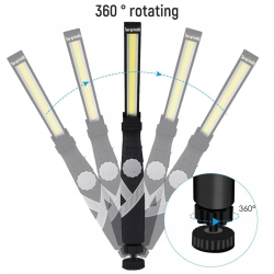 LATARKA LAMPA WARSZTATOWA Z REGULACJĄ COB LED XXL 38CM ŁADOWARKA USB