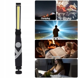 LATARKA LAMPA WARSZTATOWA Z REGULACJĄ COB LED XXL 38CM ŁADOWARKA USB