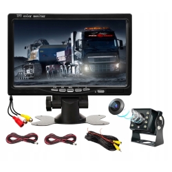 MONITOR KAMERA COFANIA 12/24V PODCZERWIEŃ TRYB NOCNY KABEL 15 METRÓW RCA