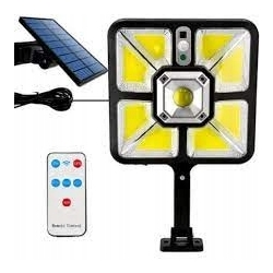 LAMPA SOLARNA Z CZUJNIKIEM ZMIERZCHU MOCNA 30W 2400LM PI67 2400mAh + PILOT