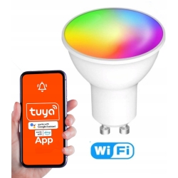ŻARÓWKA LED GU10 RGB + BIAŁY 2800-6200k WIFI TUYA SMART 4,5W