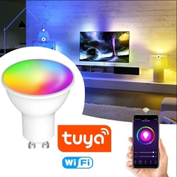 ŻARÓWKA LED GU10 RGB + BIAŁY 2800-6200k WIFI TUYA SMART 4,5W
