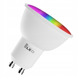 ŻARÓWKA LED GU10 RGB + BIAŁY 2800-6200k WIFI TUYA SMART 4,5W