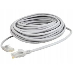 KABEL SIECIOWY ETHERNET RJ45 30 METRÓW SZARY