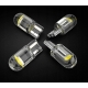 ŻARÓWKI 2X LED W5W SPHERE COB 360 T10 KRYSTALICZNA 6000k XENON WHITE