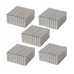 MOCNY MAGNES NEODYMOWY MAGNESY KOMPLET 10 SZTUK PŁASKIE 20x10x1.5
