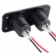 ŁADOWARKA SAMOCHODOWA USB 2X 5V 2.1A + WOLTOMIERZ PANEL MONTAŻOWY