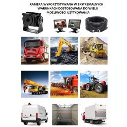 MONITOR REJESTRATOR 2X KAMERA COFANIA AHD 1280X720P KABEL 15 + 10 METRÓW