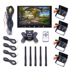 MONITOR 9 CALI KAMERA WIFI 4X TIR KOMBAJN KOPARKA TRYB NOCNY 12/24V