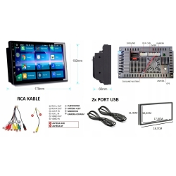 RADIO NAVI GPS 2DIN WiFI BLUETOOTH RDS CARPLAY ANDROID AUTO 4/64GB SIM ISO PO ZWROCIE