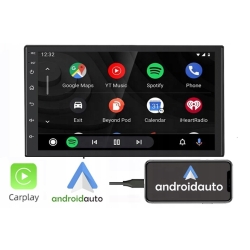 RADIO 2 DIN RDS BLUETOOTH ANDROID AUTO CARPLAY USB 7 CALI 4X50W