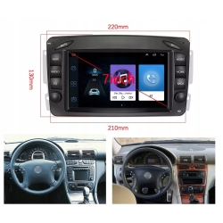RADIO NAWIGACJA GPS ANDROID MERCEDES W203 W639 W209 CARPLAY WIFI USB MAPY PO ZWROCIE
