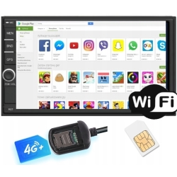 RADIO NAWGIACJA 2DIN GPS ANDROID AUTO USB RDS WIFI 4/64GB MODEM SIM