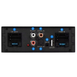 WZMACNIACZ DSP 4 KANAŁY BLUETOOTH EQUALIZER RCA OUT COAXIAL IN OPTICAL IN