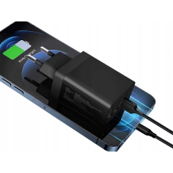 SZYBKA ŁADOWARKA SIECIOWA 4xUSB QUICK CHARGE 3.0 CZARNA