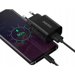 SZYBKA ŁADOWARKA SIECIOWA 4xUSB QUICK CHARGE 3.0 CZARNA