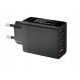 SZYBKA ŁADOWARKA SIECIOWA 4xUSB QUICK CHARGE 3.0 CZARNA