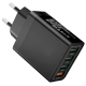 SZYBKA ŁADOWARKA SIECIOWA 4xUSB QUICK CHARGE 3.0 CZARNA
