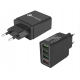 SZYBKA ŁADOWARKA SIECIOWA 4xUSB QUICK CHARGE 3.0 CZARNA