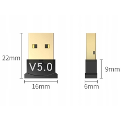ADAPTER BLUETOOTH DONGLE 5.0 HIGH USB SPEED SZYBKI ZASIĘG 20M