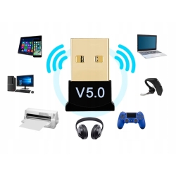 ADAPTER BLUETOOTH DONGLE 5.0 HIGH USB SPEED SZYBKI ZASIĘG 20M