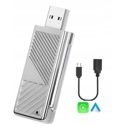 BEZPRZEWODOWY ADAPTER SAMOCHODOWY APPLE CARPLAY ANDROID AUTO DONGLE USB/C