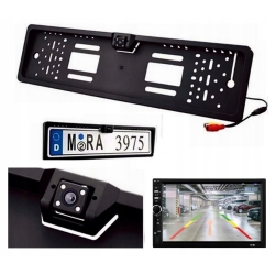 KAMERA COFANIA W RAMCE TABLICY REJESTRACYJNEJ 4X LED PO ZWROCIE
