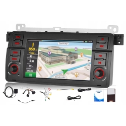 RADIO NAWIGACJA GPS BMW E46 1998-2005 4GB 64GB USB WIFI CARPLAY BLUETOOTH PO ZWROCIE