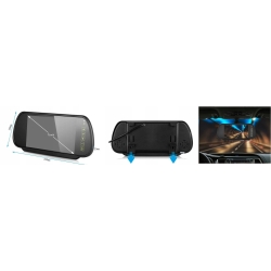 KAMERA COFANIA Z MONITOREM VW CADDY 2003-2015 HD FISHEYE 170 STOPNI