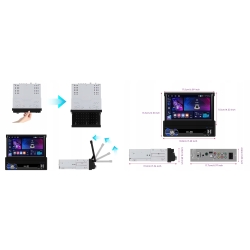 RADIO NAWIGACJA ANDROID 1 DIN GPS CARPLAY WIFI USB RDS BLUETOOTH 4GB 64GB