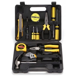 ZESTAW NARZĘDZI 13 ELEMENTÓW MŁOTEK MIARA MIERNIK ŚRUBOKRĘTY TAŚMA