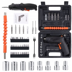 WKRĘTARKA WIERTARKA 47 AKCESORIÓW BITY REDUKCJE NASADKI WALIZKA