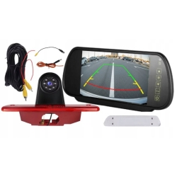 KAMERA COFANIA Z MONITOREM FIAT SCUDO 2007-2016 HD FISHEYE 170 STOPNI