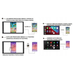 RADIO 1 DIN 9 CALI BLUETOOTH USB HD MP3 MP4 ANDROID AUTO CARPLAY MIKROFON PO ZWROCIE