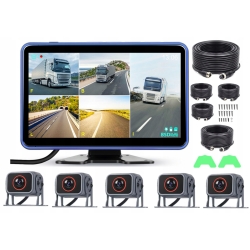 MONITOR SAMOCHODOWY 10.1" HD SYSTEM 5 KAMER 1080P PEŁNY MONITORING